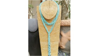 multiple strand beads turquoise necklaces double wrist